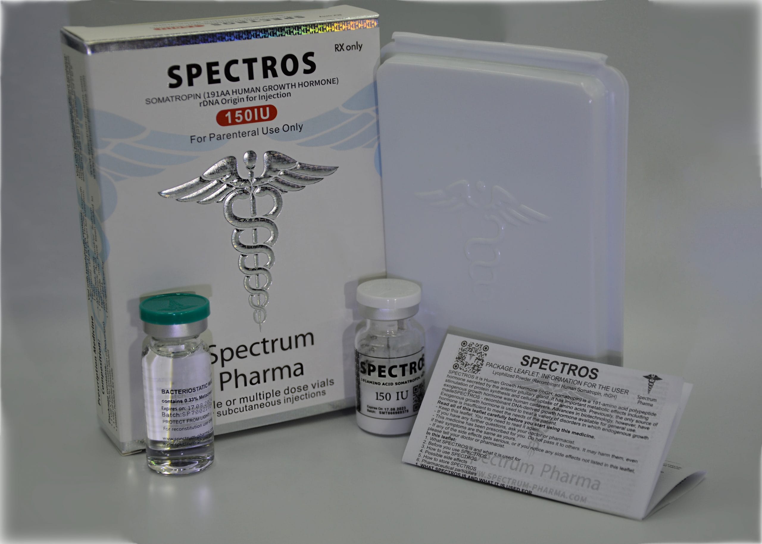 SPECTROS 150 IU with bacteriostatic water is added